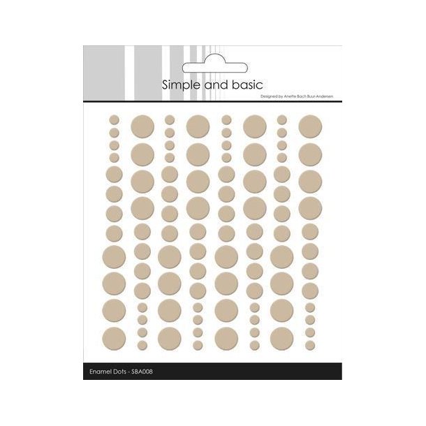 Simple and Basic - Enamel Dots - Baileys Brown / Brun - SBA008