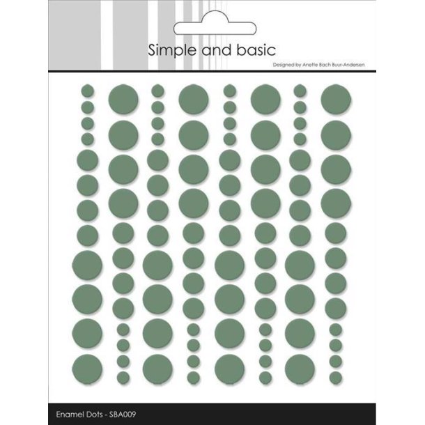 Simple and Basic - Enamel Dots - Eucalyptus / Armygrn - SBA009