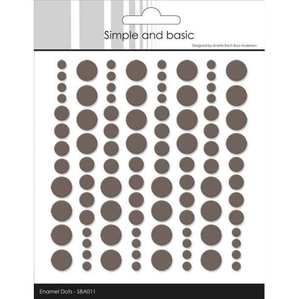 Simple and Basic - Enamel Dots - Warm Grey - SBA011