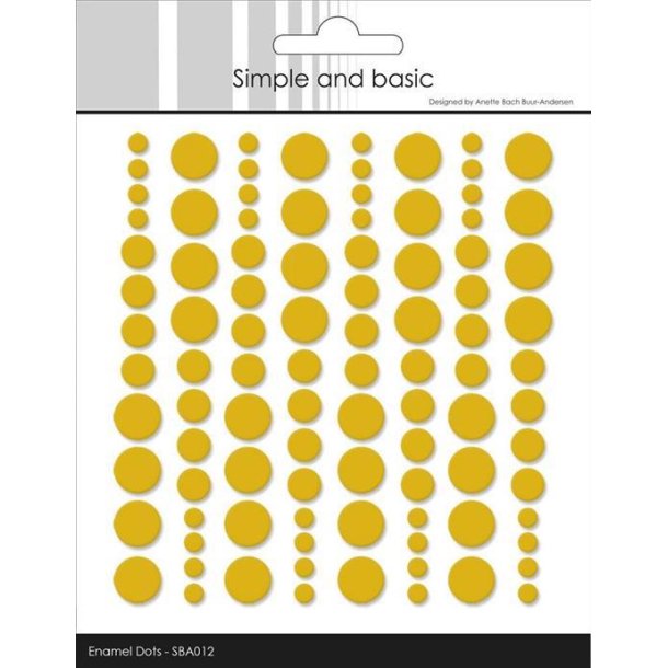 Simple and Basic - Enamel Dots - Mustard / Sennepsgul - SBA012
