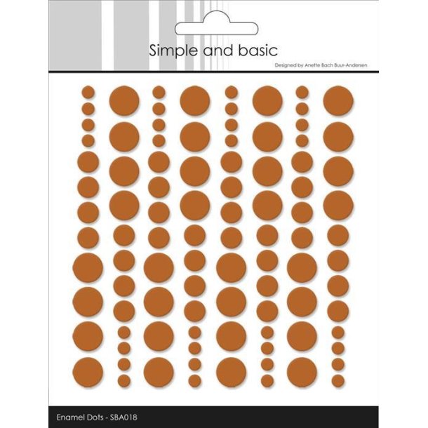 Simple and Basic - Enamel Dots - Cognac - SBA018