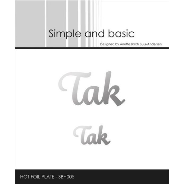 Simple and Basic - Hot Foil Plate / Folie Die - Tak - SBH005