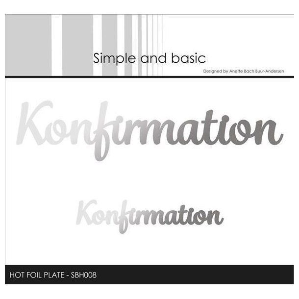 Simple and Basic - Hot Foil Plate / Folie Die - Konfirmation - SBH008