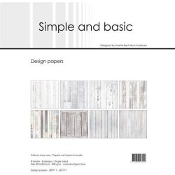 Simple and Basic - Blok 12'' - White Wood / Hvidt Tr