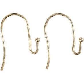 Fransk rekrog - Forguldt - L: 21 mm - 6 Stk