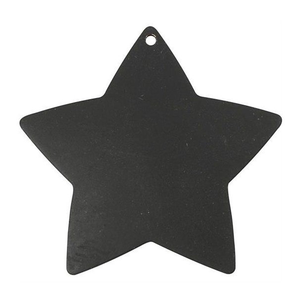 Metal stjerne sort, 1 stk
