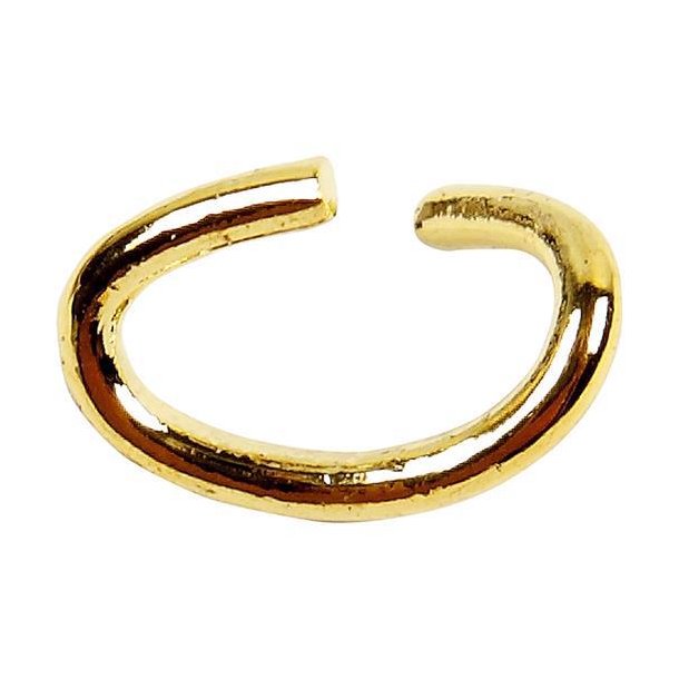 Oval-ring - Tykkelse 0,7mm - Forgyldt - 50 stk