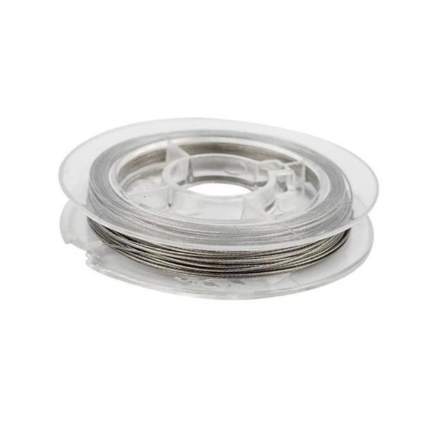 Smykkewire - Tykkelse 0,38 mm - Slv - 10 m - 61520