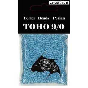 TOHO Perler 9-0 - Colour 710B - Blank Lysebl� - Regnbue