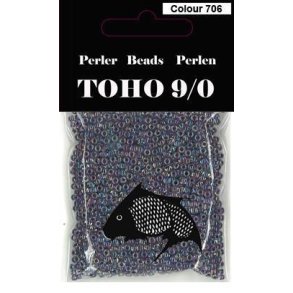 TOHO Perler 9/0 - Colour 706 - Blank Lilla / Regnbue