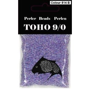 TOHO Perler 9/0 - Colour 814B - Klar Lyselilla / Regnbue