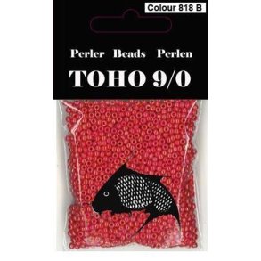 TOHO Perler 9/0 - Colour 818B - Cerise R�d / Regnbue