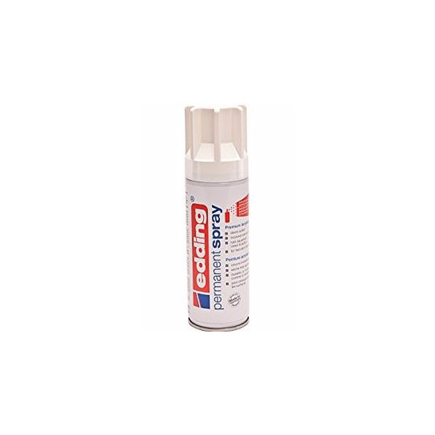 Edding Permanent Spray Maling - Traffic White - Glans - 200 ml. - RAL9016