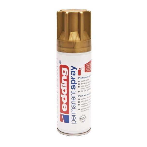 Edding Permanent Spray Maling - Rich Gold - Mat - 200 ml. - 6420