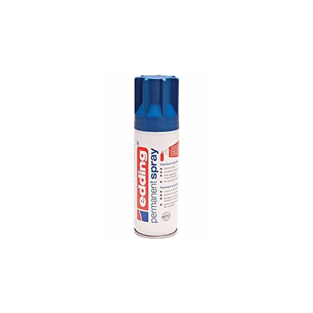 Edding Permanent Spray Maling - Gentian Blue - Mat - 200 ml. - RAL 5010