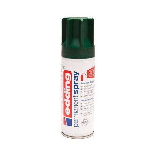 Edding Permanent Spray Maling - Moss Green - Mat - 200 ml. - 6005