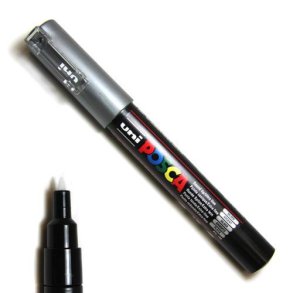 Posca marker PC 1M Silver, 0,7 mm spids