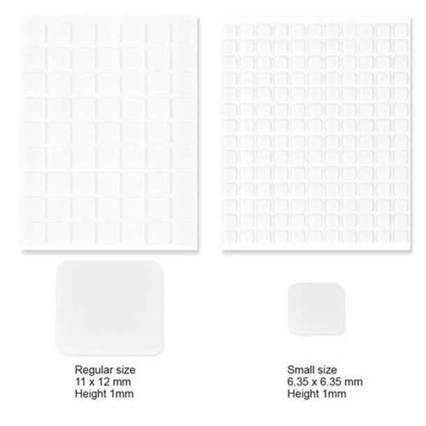 Scrapbook Adhesives - 3D Foam Squares / 3D Klbepuder - 217 Stk. - Tynd Hvid Mix