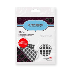 Scrapbook Adhesives - 3D Foam Squares / 3D Klbepuder - 217 Stk. - Tynd Sort Mix