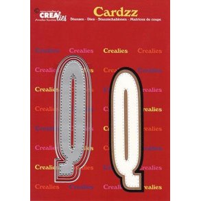 CREALies Cardzz - Die - Bogstaver/Letter Q - CLCZ417