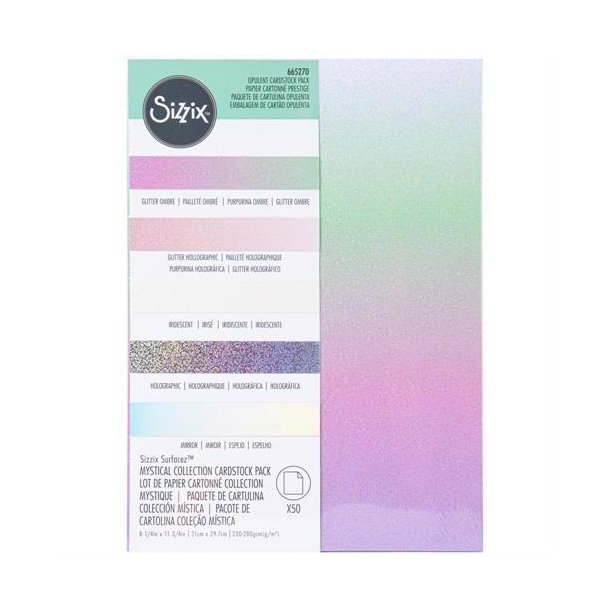 Sizzix - Cardstock Pack - Opulent / Regnbue Glimmer - 665270