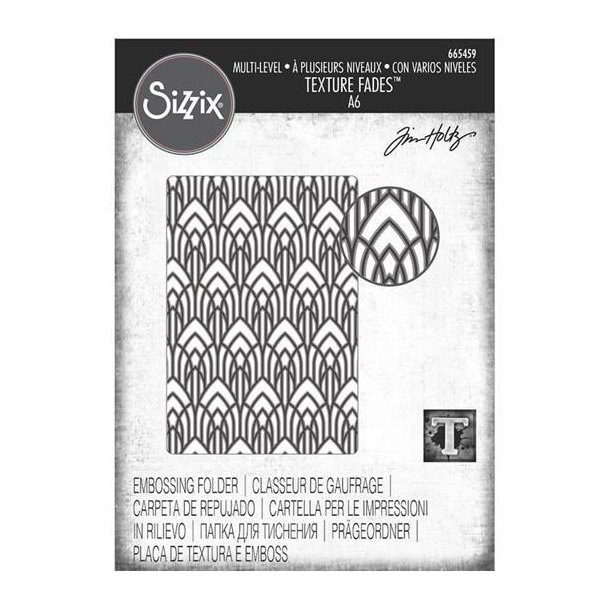 Tim Holtz - Multi-Level Texture Fades Embossing Folder - Arched - 665459