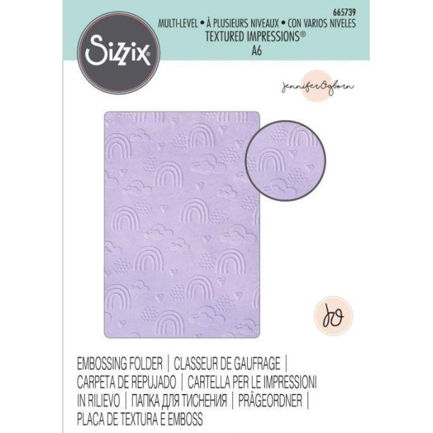 Sizzix - Multi-Level Embossing Folder - A6 - Rainbow Sky - 665739