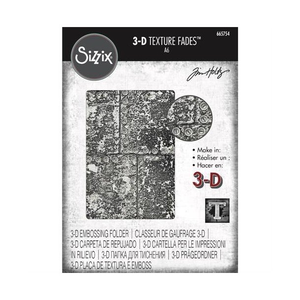 Tim Holtz / Sizzix - 3D Embossing Folder - Industrious