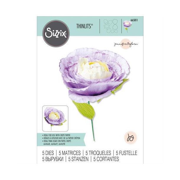Sizzix - Die - Spring Bloom / Blomst - Ideel til crepepapirs blomster - 665811