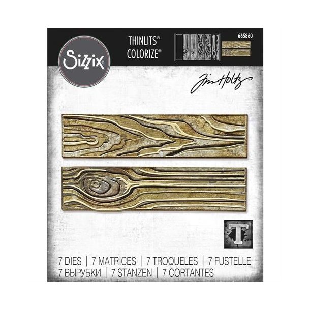 Tim Holtz / Sizzix - Die - Woodgrain - Colorize - 665860