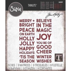 Tim Holtz / Sizzix - Die - Bold Text Christmas / Tekst Jul