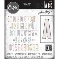 Tim Holtz - Die - Alphanumeric - Bogstaver og Tal