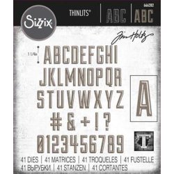 Tim Holtz - Die - Alphanumeric Emporium - Bogstaver og Tal
