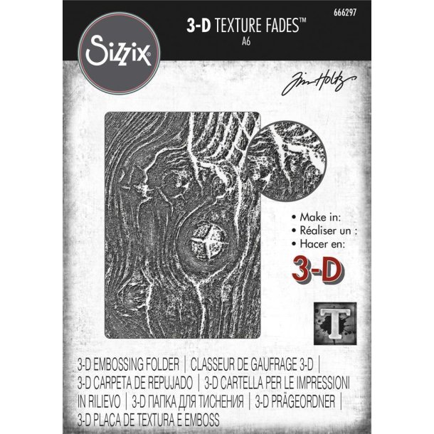 Tim Holtz - 3D Embossingfolder - Woodgrain