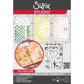 Sizzix - Stempler og Stencil st - Western af Vic Hollins
