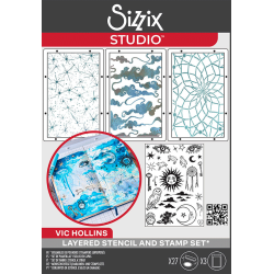 Sizzix - Stempler og Stencil st - Dreamscape af Vic Hollins / Drmmeverden