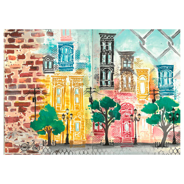 Sizzix - Stempler og Stencil st - City Life af Vic Hollins / Byliv