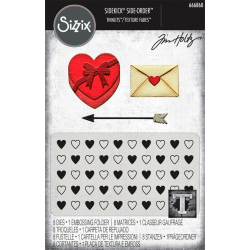 Sizzix - Thinlits die - Sidekick Side-Order - Love Notes