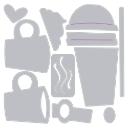 Sizzix - Thinlits die - Sidekick Side-Order - Fresh Brewed