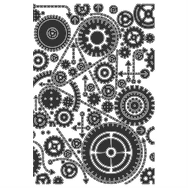 Sizzix / Tim Holtz - Embossingfolder - Vault - Gears