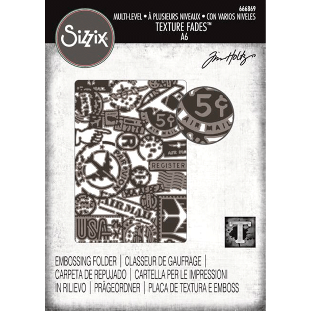 Sizzix / Tim Holtz - Embossingfolder - Vault - Airmail