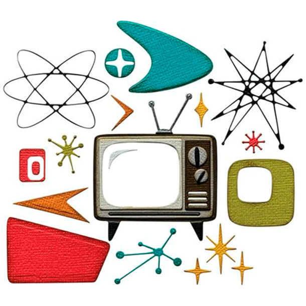 Sizzix / Tim Holtz - Thinlits die - Vault - Atomic Retro