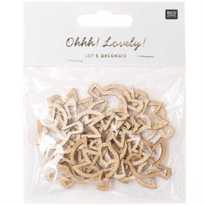 Wooden Dove Gold - Tr� Duer - Guld - 7004.26.24