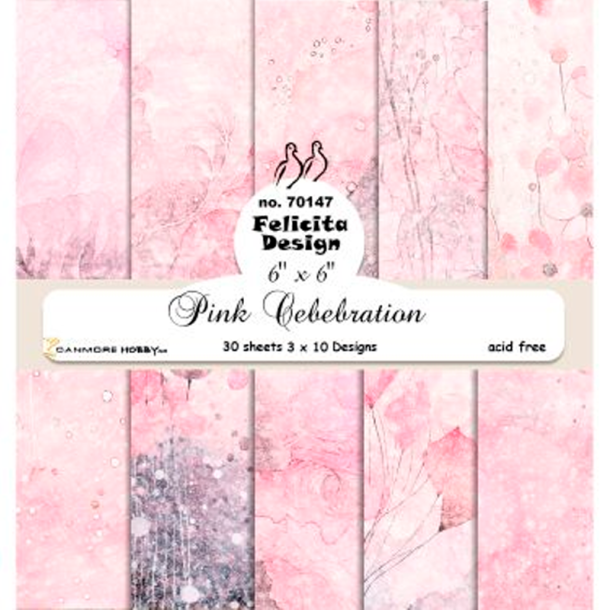 Felicita Design - Blok 6'' - Pink Celebration / Lyserd fejring