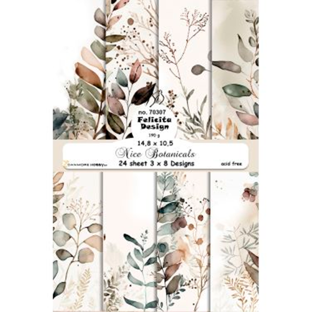 Felicita Design - Blok A6 - Nice Botanicals / Blomster og blade