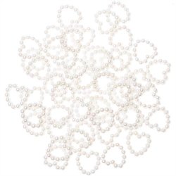 Pearl Heart Small - Sm Lse Hjerter - Hvid - 70402673