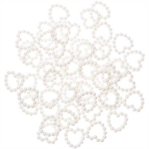 Pearl Heart Small - Sm Lse Hjerter - Hvid - 70402673