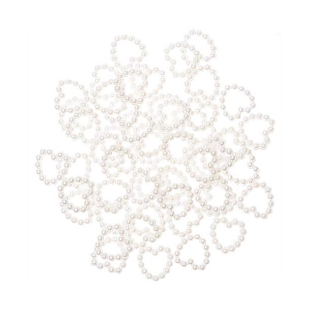 Pearl Heart Small - Sm Lse Hjerter - Hvid - 70402673