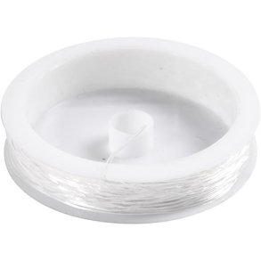 Stretch wire - Elastik snor - 0.8mm x 10m - clear - 7055