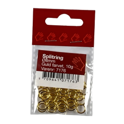 Splitring - 8mm x 1,2mm - Guld